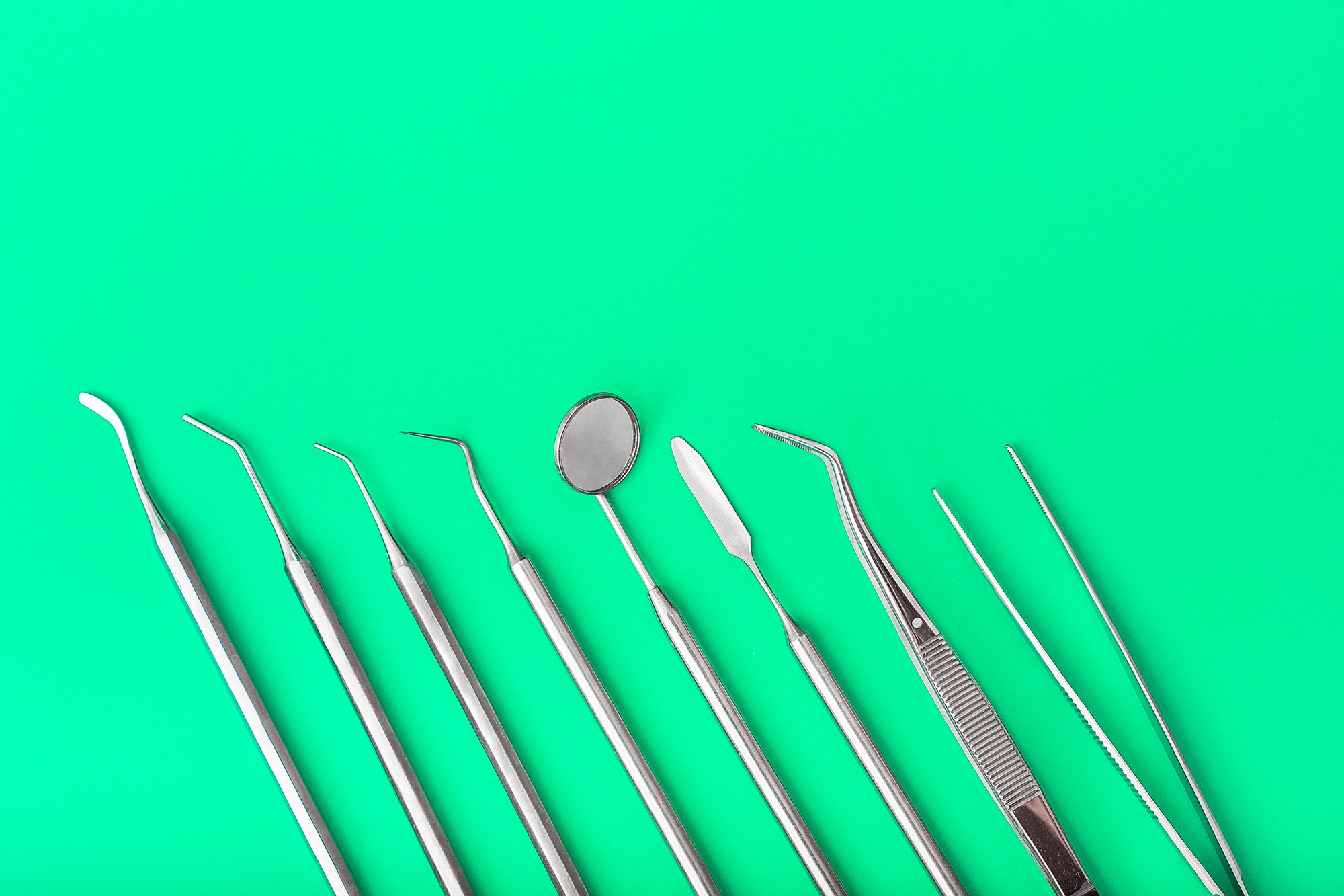 dentist tools top view
